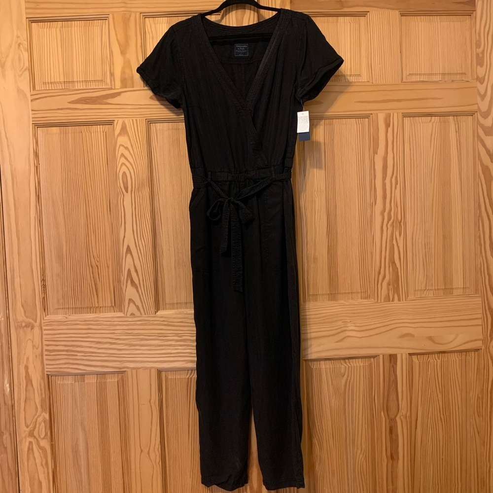 Abercrombie Black Tie Utility Jumpsuit